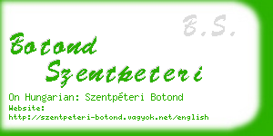 botond szentpeteri business card