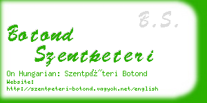 botond szentpeteri business card